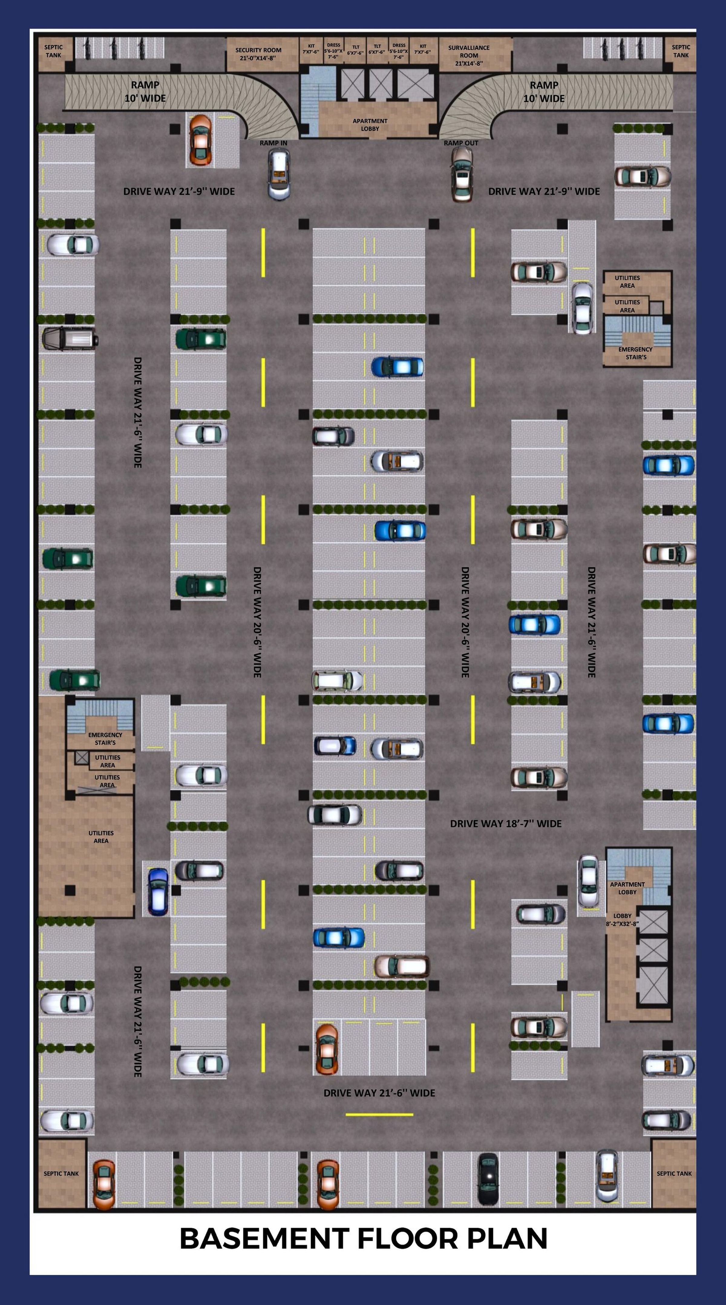 Basement Floor Plan for Canton Sky Tower