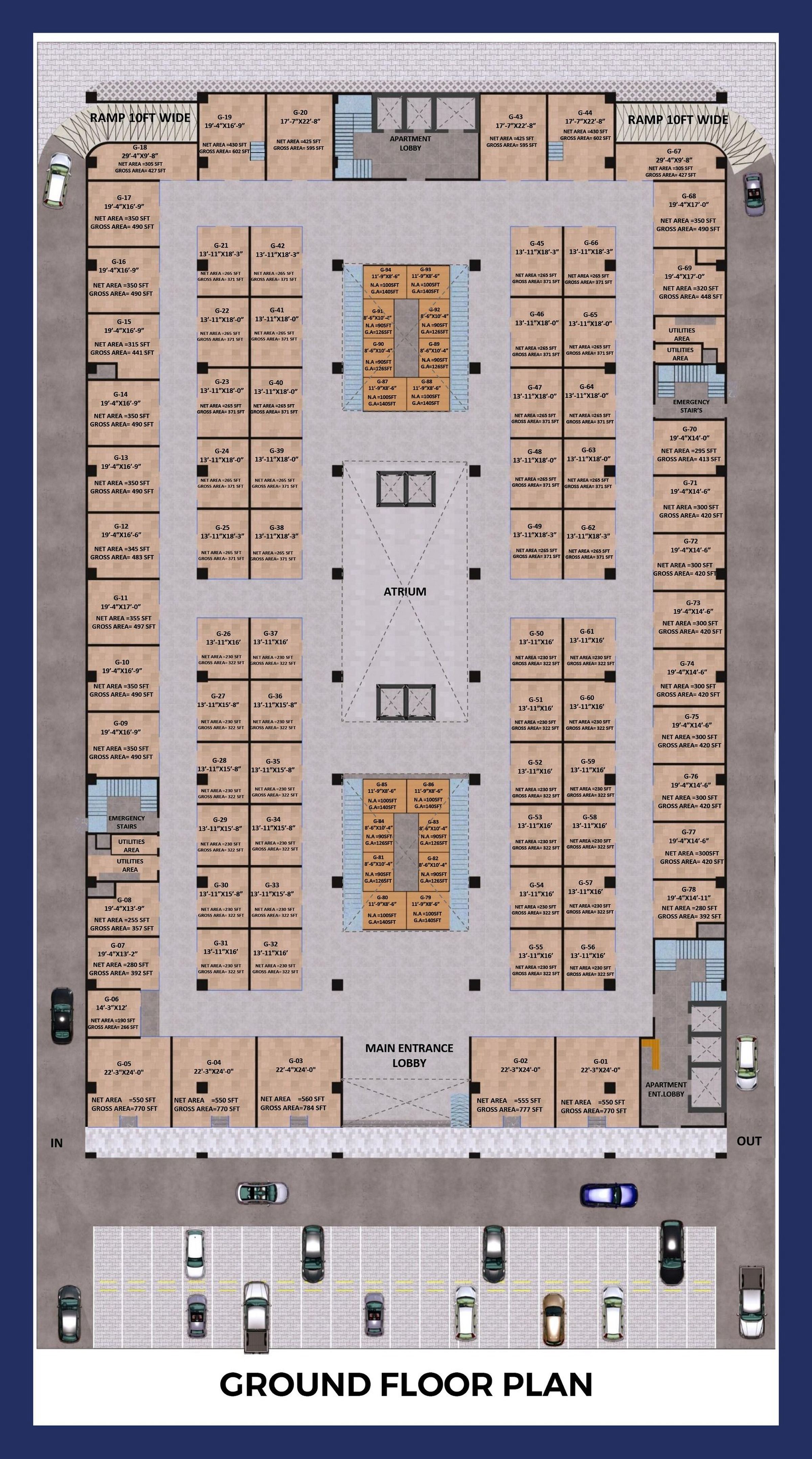 Ground Floor Plan for Canton Sky Tower